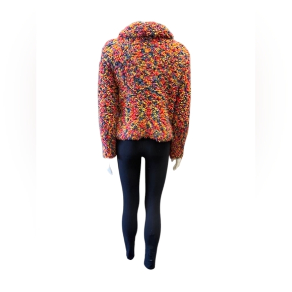 Desigual Putney Knitted Short Jumper Marbled Multi-Coloured Longsleeve Large - Picture 4 of 10